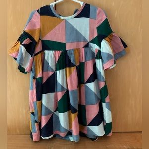 Pink Chicken Color Block Dress